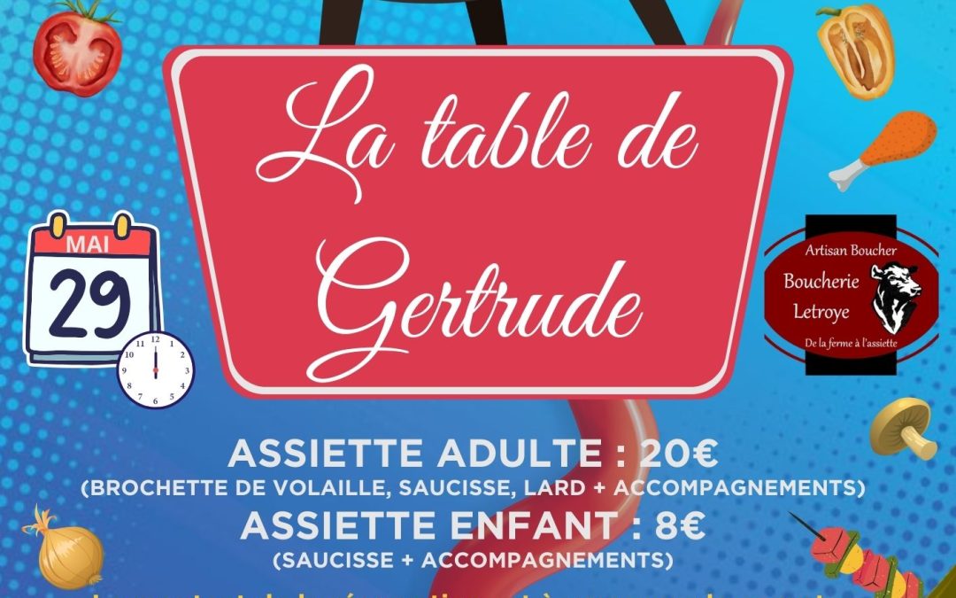 La table de Gertrude 2025